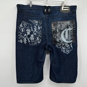 Coogi Shorts Mens 44 Denim Embroidered C Patch Baggy Hip Hop Streetwear Y2K‎